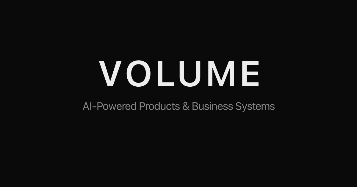 Studio | Volume Systems